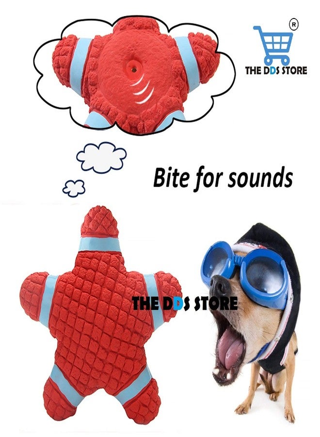 THE DDS STORE متجر DDS لعبة صرير ناعمة من اللاتكس للكلاب، كرة عائمة للعب التفاعلي، لعبة نجمة للمضغ للكلاب والقطط الأليفة (متوسطة) - Image 2